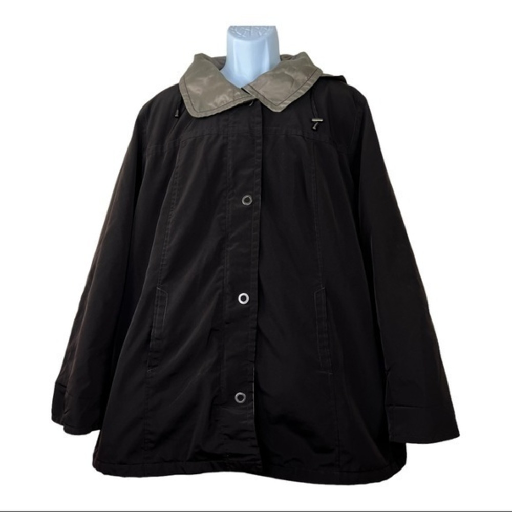 Maggie Barnes Men Coat Brown Zipper/ Buckle Hoodies Jacket Sz 1X